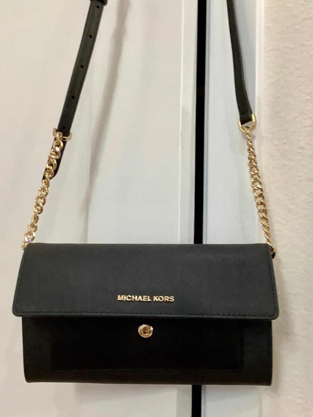 Michael Kors Black Leather Extra Small Cross Body Bag